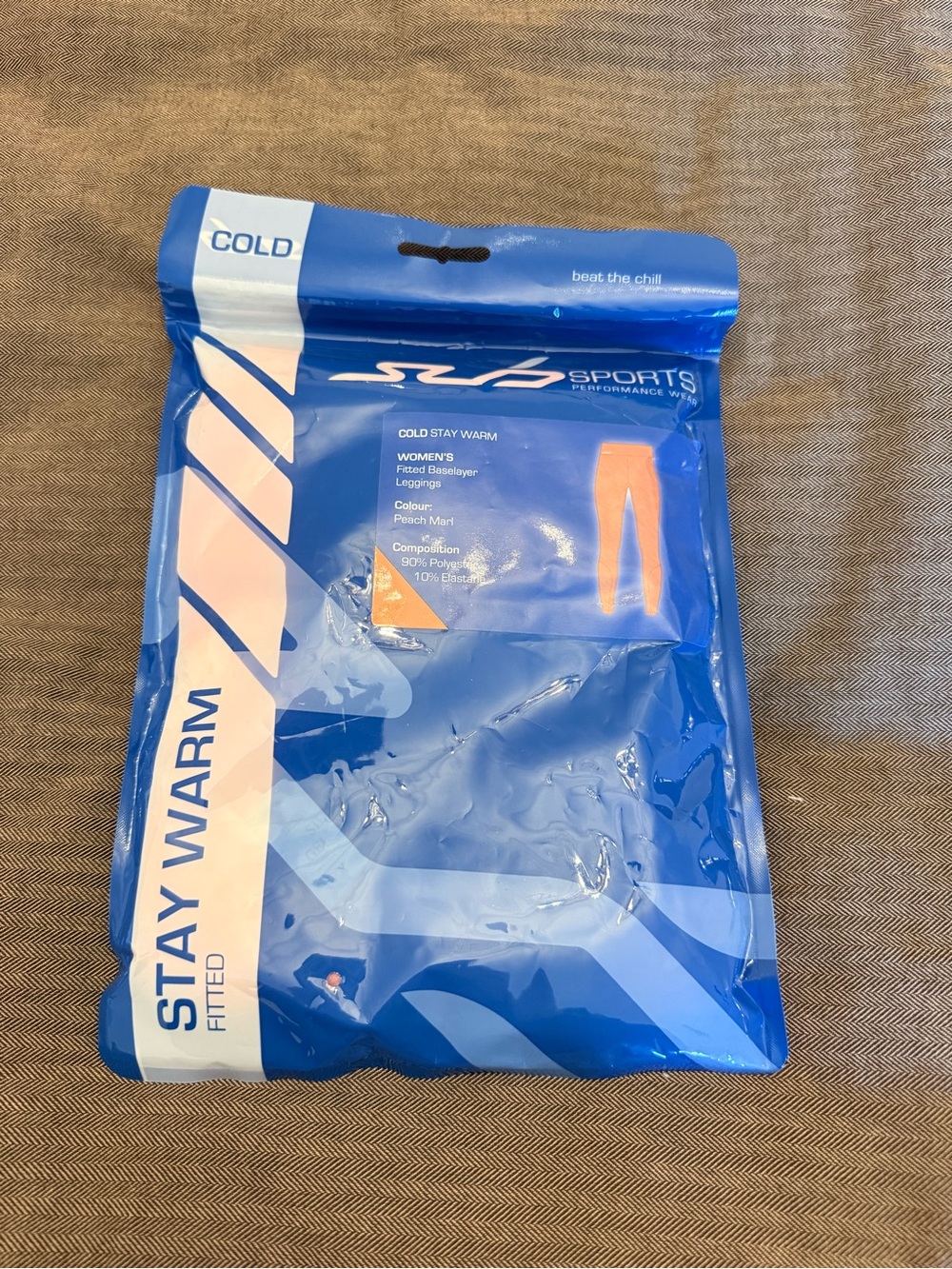 Stay Warm Cold Fitted Baselayer Packaging - Blue